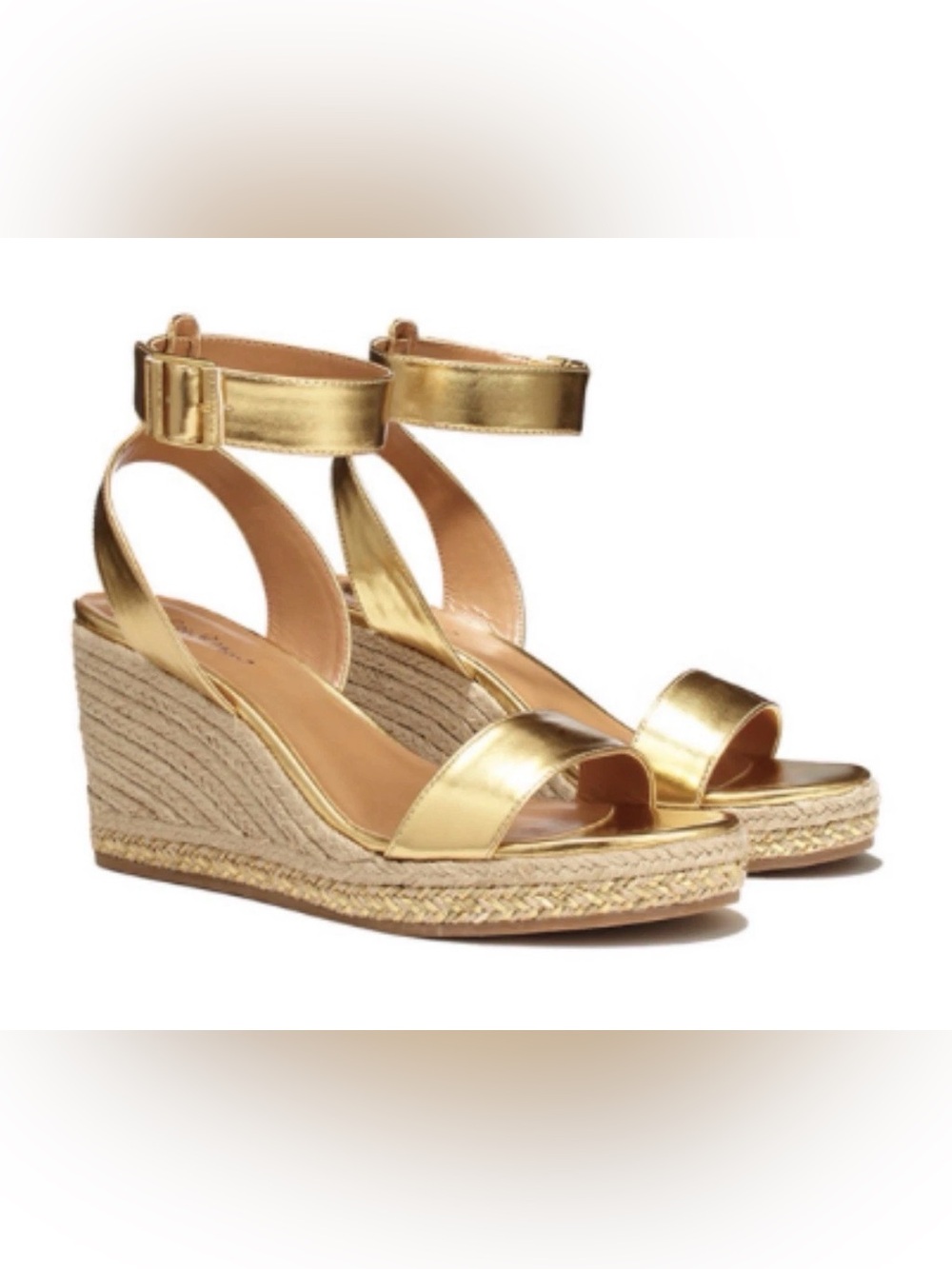 ✨ Lilly Pulitzer for Target Gold Rope Wedge Espadrille Sandals Size 9 ✨